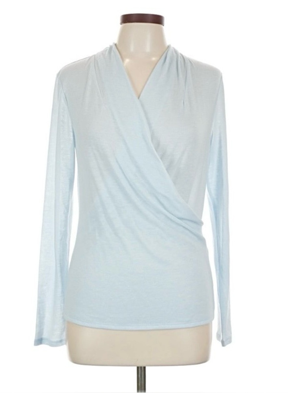 NWT Express Lightwight Soft Draped V Neck Long sleeve Top - Picture 3 of 12